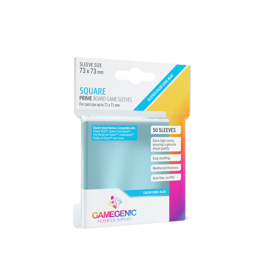 GAMEGEN!C- Prime Square-Sized Sleeves 73x73mm (50), Clear Color (GGS10046ML) GAMEGEN!C- Prime Square-Sized Sleeves 73x73mm (50), Clear Color (GGS10046ML)